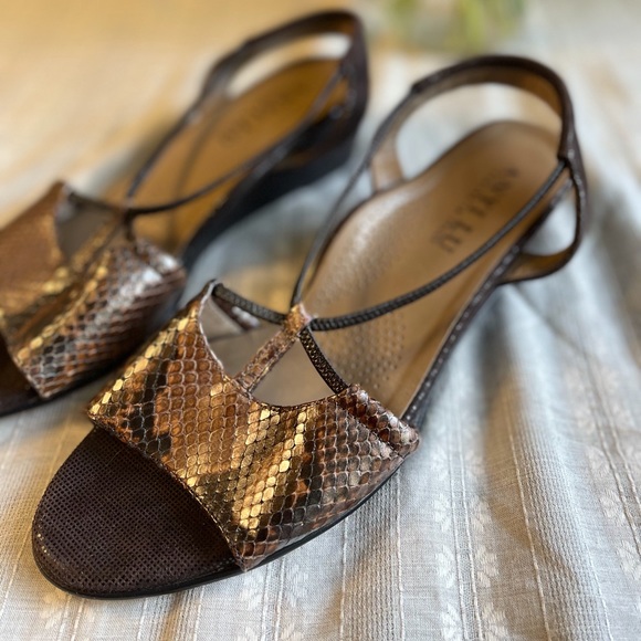 ANYI LU Snake Skin Sandals - Picture 5 of 5